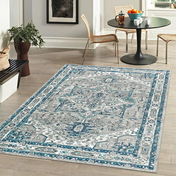 Jerica modern Persian Vintage Medallion Area Rug